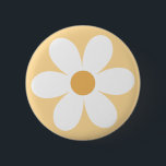 Retro daisy button<br><div class="desc">Retro inspirierte die ersten Geburtstagsknöpfe im Stil der 70er Jahre,  die blauen Schriftart und Farben.</div>