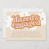 Retro Daisy Dazed & Verlobt Junggeselinnen-Abschie Einladung (Vorderseite)