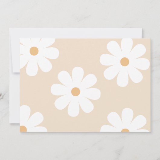 Retro Daisy Dazed & Verlobt Junggeselinnen-Abschie Einladung (Rückseite)