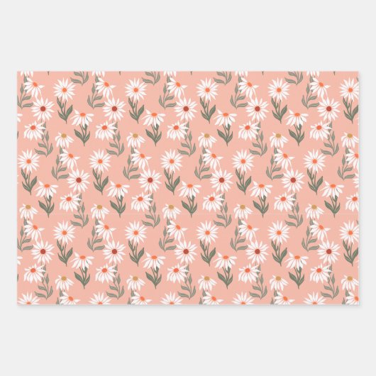 Retro Daisy Delight Geschenkpapier Set (Vorderseite)