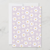 Retro Daisy DREE Floral 3. Geburtstag Einladung (Rückseite)