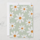 Retro Daisy Einladungen zum ersten Geburtstag (Rückseite)