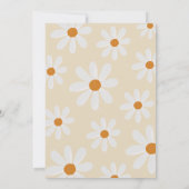 Retro Daisy Einladungen zum ersten Geburtstag (Rückseite)