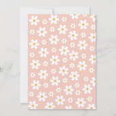 Retro Daisy Five Floral 5. Geburtstag Einladung (Rückseite)