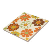 Retro Daisy Floral Pattern Fliese (Seite)