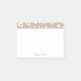 Retro Daisy Floral Pattern Personalisiert Post-it Klebezettel