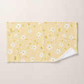 Retro Daisy Floral Pattern Yellow and Purple  Badhandtuch Set (Handtuch)