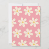 Retro Daisy floraler Kindergeburtstag Einladung (Rückseite)