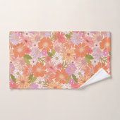 Retro Daisy Garden Badhandtuch Set (Handtuch)
