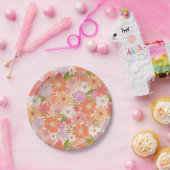 Retro Daisy Garden Pappteller (Party)