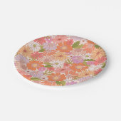Retro Daisy Garden Pappteller (Schrägansicht)