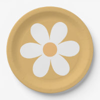 Retro Daisy Gelb Paper Teller
