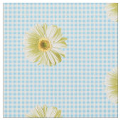 Retro Daisy Gingham Pattern Stoff (Nahaufnahme)