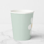 Retro daisy green boho pappbecher (Rechts)