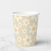 Retro Daisy Groovy Boho Paper Cup | 8oz Floral Par Pappbecher (Rechts)