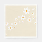 Retro Daisy Groovy Brautparty Napkins Serviette (Vorderseite)