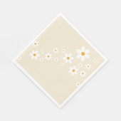 Retro Daisy Groovy Brautparty Napkins Serviette (Ecke)