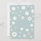 Retro Daisy Kids Birthday Invitation Einladung (Rückseite)