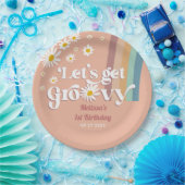Retro Daisy Lass uns Groovy Birthday holen Pappteller (Party)