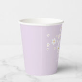 Retro Daisy lavender Peace Liebe Babydusche Pappbecher (Rechts)
