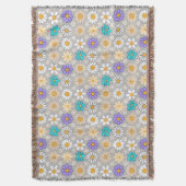 Retro Daisy Muster Simple.01. Gray BG Decke (Vorderseite Vertikal)
