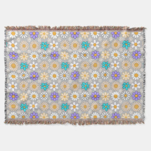 Retro Daisy Muster Simple.01. Gray BG Decke