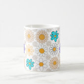 Retro Daisy Muster Simple.01. Kein BG Kaffeetasse (Mittel)