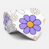 Retro Daisy Muster Simple.01. Kein BG Krawatte (Gerollt)