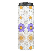 Retro Daisy Muster Simple.01. Kein BG Thermosbecher (Rückseite)