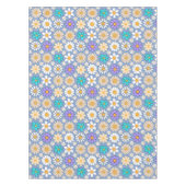 Retro Daisy Muster Simple.01. L Blue BG Tischdecke (Vorderseite)