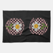 Retro Daisy | Nur gute Vibes Geschirrtuch (Horizontal)