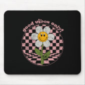 Retro Daisy | Nur gute Vibes Mousepad (Vorne)