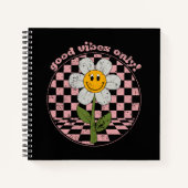 Retro Daisy | Nur gute Vibes Notizblock (Vorderseite)