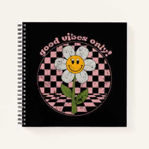 Retro Daisy   Nur gute Vibes Notizblock
