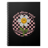 Retro Daisy | Nur gute Vibes Notizblock (Vorderseite)