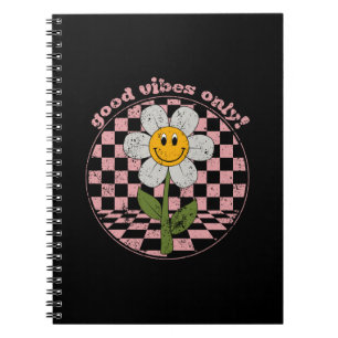 Retro Daisy   Nur gute Vibes Notizblock