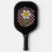 Retro Daisy | Nur gute Vibes Pickleball Schläger (Rückseite)