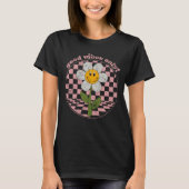 Retro Daisy | Nur gute Vibes T-Shirt (Vorderseite)