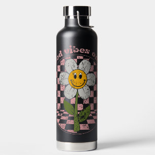 Retro Daisy   Nur gute Vibes Trinkflasche