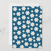 Retro Daisy One Floral 1. Geburtstag Einladung (Rückseite)