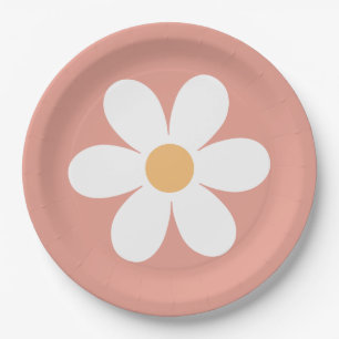 Retro Daisy Papierschüsseln Pappteller