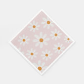 Retro Daisy Party Napkin Serviette (Ecke)
