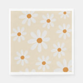 Retro Daisy Party Napkin Serviette (Vorderseite)