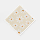 Retro Daisy Party Napkin Serviette (Ecke)