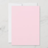 Retro Daisy Pastel Pink Minimal 5. Geburtstag Einladung (Rückseite)