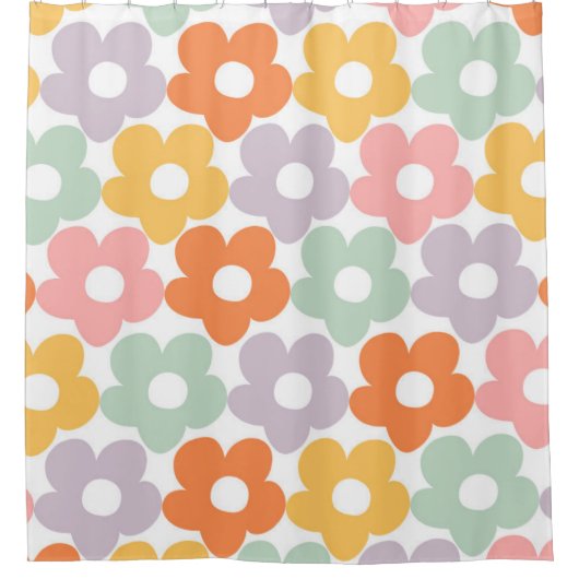 Retro Daisy Pattern Dream #1 #decor #art Duschvorhang (Vorderseite)