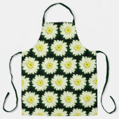Retro  daisy pattern  in  dark green schürze (Vorderseite)