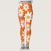 Retro Daisy Pattern Leggings (Vorderseite)