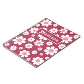 Retro Daisy Pattern Name Notizblock (Linke Seite)