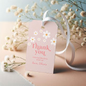 Retro Daisy Pink boho vielen Dank Geschenkanhänger